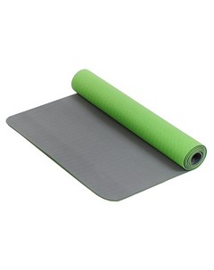 Коврик для фитнеса и йоги 173х61х0 4см зеленый серый Larsen