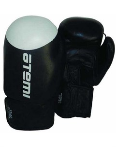 Перчатки боксерские натуральная кожа LTB19009 черный белый 8 OZ Atemi