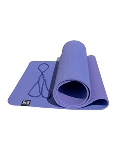 Коврик для йоги 6 мм двуслойный TPE FT YGM6 2TPE 1 фиолетово сиреневый Original fittools