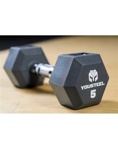 Гантель PU 5 кг серая Yousteel