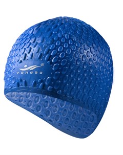 Шапочка для плавания B31552 силиконовая Bubble Cap синяя Nobrand