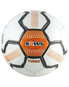 Мяч футбольный Turbo PVC детский 260 280г бел чёрн оранж Novus