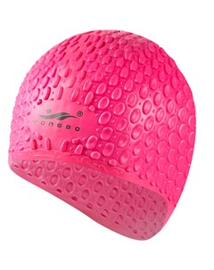 Шапочка для плавания силиконовая Bubble Cap B31552 розовая Nobrand