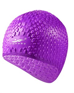 Шапочка для плавания силиконовая Bubble Cap B31552 фиолетовая Nobrand