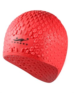 Шапочка для плавания B31552 силиконовая Bubble Cap красная Nobrand