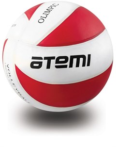 Мяч волейбольный Olimpic синтетическая кожа PU красно белый р 5 Atemi