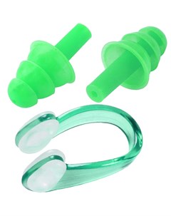 Комплект для плавания беруши и зажим для носа C33423 6 зеленый Sportex