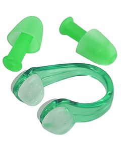 Комплект для плавания беруши и зажим для носа C33422 6 зеленый Sportex
