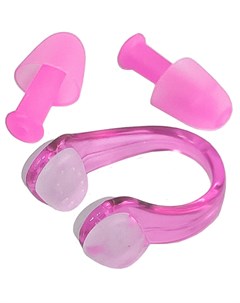 Комплект для плавания беруши и зажим для носа C33422 4 розовый Sportex