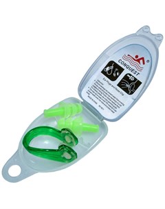 Комплект для плавания беруши и зажим для носа C33553 3 зеленые Nobrand