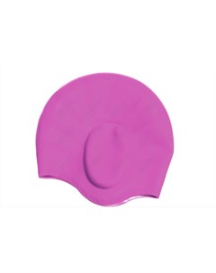 Шапочка для плавания силиконовая с выемками для ушей SF 0302 розовый Bradex