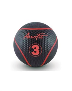 Набивной мяч 3 кг AFMB3 черный красные полоски Aerofit