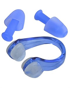 Комплект для плавания беруши и зажим для носа C33422 1 синий Sportex