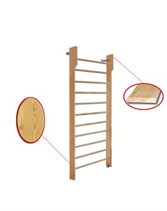 Стенка гимнастическая 2400х1000 с турником массив сосна ZSO 002551 Dinamika