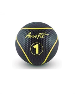 Набивной мяч 1 кг AFMB1 черный желные полоски Aerofit