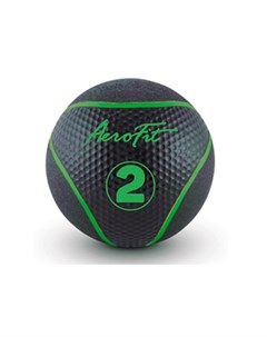 Набивной мяч 2 кг AFMB2 черный зеленые полоски Aerofit