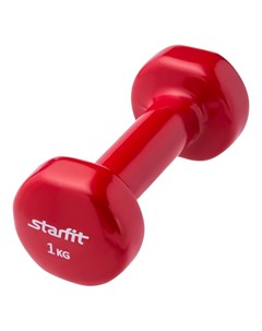 Гантель виниловая 1 кг Starfit DB 101 красный