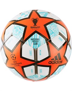 Мяч футбольный Finale 20 Club GK3469 р 5 оранжево черно бело голубой Adidas