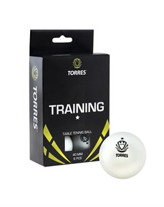 Мячи для настольного тенниса Training 1 6 шт TT0016 белый Torres