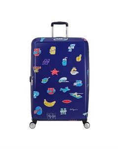 Чемодан CEIZER FUN синий принт L American tourister