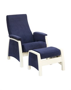 Кресло с пуфом Balance 1 синий Комфорт-мебель