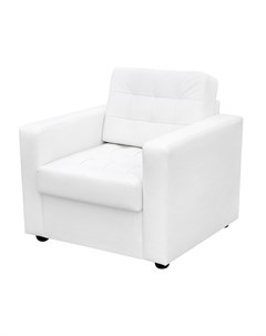 Кресло Нубия натуральная кожа белое 89x86x86 Fs
