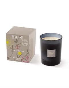 Ароматическая свеча Зеленый чай 170 г серая Esteban