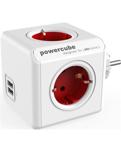 Разветвитель PowerCube Original USB красный Allocacoc