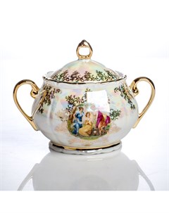 Сахарница 400 мл Porcelaine czech gold hands