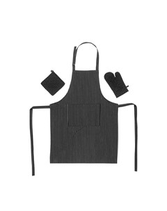 Набор кухонный фартук прихватка рукавица black Homelines textiles