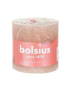 Свеча shine 10х10 см розовая Bolsius