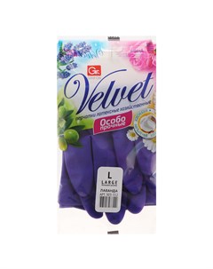 Velvet перчатки латексныес хлопковым напылением олива l Grifon