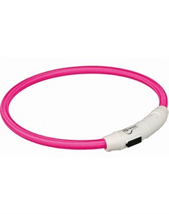 Ошейник для собак Мигающее кольцо USB M L розовый Trixie