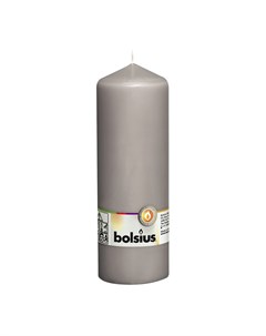 Свеча столбик 20x7 см серая Bolsius