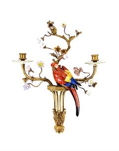 Подсвечник красный попугай 56 см Handicraft