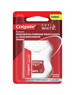 Зубная нить Optic White Профилактика зубного налета 25 м Colgate