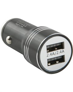 Автомобильное зарядное устройство AC 5 2 USB 2 4 А Black Red line