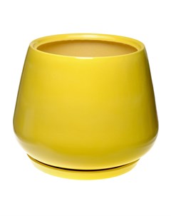 Горшок для цветов декоративный лира 1 желтый 24 см Гончар