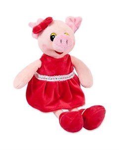 Свинка в красном платье 16 см Abtoys