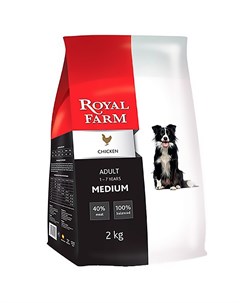 Корм для собак для средних пород курица 2 кг Royal farm