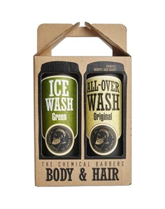 Подарочный набор Очищающее средство для лица тела и волос Освежающий гель для душа с мятой и эвкалип The chemical barbers