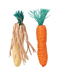 Игрушка для грызунов Морковь и кукуруза из сизали 15 см Trixie