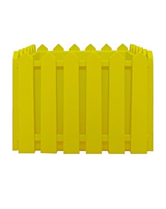 Кашпо Элластик пласт Лардо квадратное желтое 28х28х22 см