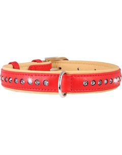 Ошейник для собак Brilliance со стразами маленькими 15 мм 21 27 см Красный Collar