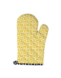 Прихватка рукавица с петлей Melissa Two черный желтый 18х30 см Мона лиза
