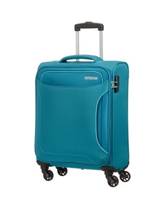 Чемодан 4 х колесный сине зеленый 40х20х55 см American tourister