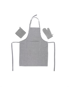 Набор кухонный фартук прихватка рукавица dk grey Homelines textiles