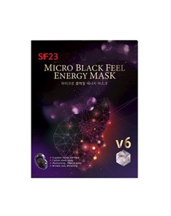 Маска для лица Micro Black Feel Energy mask 6 шт Skin factory