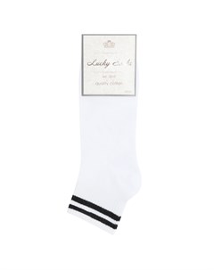 Носки мужские НМГ 0131 бело черные Lucky socks