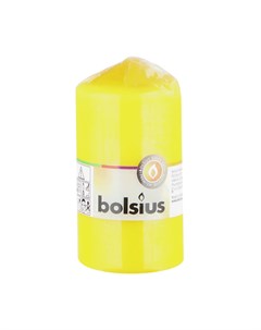 Свеча декоративная 13х7 см желтая Bolsius